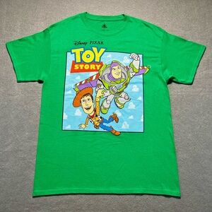 Disney Pixar Toy Story Woody & Buzz Lightyear T-Shirt Men’s Large Green